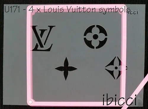 ibicci Louis Vuitton Symbols stencil - Free with every LV cake stencil